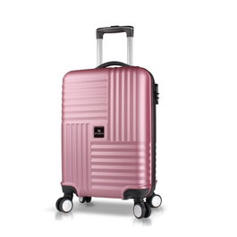 Zoozie Bags 8517 Maleta de Cabina Oro Rosa ABS Ruedas 360 Cierre Codificado 58x36x22cm
